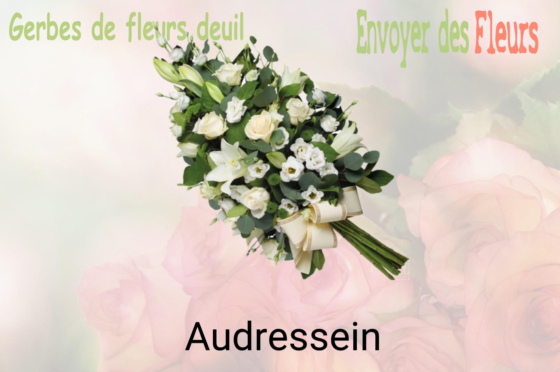 Gerbe de fleurs de deuil livrée à Audressein